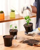 homenote Nursery Pots for Plants,3 Inch Plant Pot for Planting with Humidity Domes Plastic Seedling with Drainage Holes Seed Starter Flower with 10 Labels Black (30 Pack) by GreenHaven Gardens