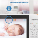 VTech VM924-2 Remote Pan-Tilt-Zoom Baby Monitor with 2 Cameras & Audio,5" LCD Screen,Up to 17Hrs Video Streaming&31Hrs Battery for Audio,Night Vision,1000ft Range,Soothing Sounds,Temperature Sensor by TinyTreasures Baby Boutique
