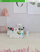 LANGYASHAN Rectangular Storage Bin Collapse Canvas Fabric Cartoon Storage Basket with Handles for Organizing Home Kitchen Boys and Girls Toys Office Closet Shelf Baskets (Rec space astronaut) by TinyTreasures Baby Boutique