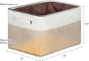 Kntiwiwo Foldable Storage Bins 15" x 10" x 9.5" Fabric Storage Basket Cube with Handles Large Linen Closet Organizer Bins for Organizing Shelf Home,Set of 3, Beige by CozyNest Decor