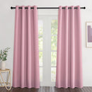 NICETOWN Blackout 80 inch Curtains for Doorway, Grommet Thermal Window Treatments Room Darkening Door Curtains for Bedroom/Home Family, Crystal Pink, W46 x L80, 2 Panels by TinyTreasures Baby Boutique