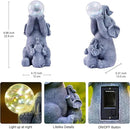 Goodeco Solar Elephant Statue - Outdoor Decor with LED Lights - Grey Resin - Ideal Gift for Elephant Lovers & Garden Enthusiasts by GreenHaven Gardens