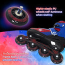 Nattork Kids Adjustable Inline Skates with PU Flash Wheels, Fun Roller Skates for Ages 4-12, Indoor/Outdoor Birthday Gift for Son and Grandson by TinyTreasures Baby Boutique