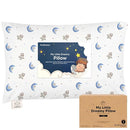KeaBabies Toddler Pillow with Pillowcase, Jumbo 14X20 - Soft Organic Cotton Toddler Pillows for Sleeping - Machine Washable - Perfect for Travel, Toddler Bed Set (Space Drift) by TinyTreasures Baby Boutique