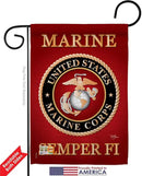 Breeze Decor GP108057-BOAF Marine Corps Americana Military Decorative Vertical Pack, Garden Flag 13"x 18.5", Thick Fabric by GreenHaven Gardens