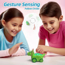 Interactive Dinosaur Toy Car, Electronic Dinosaur Car with Smart Follow Ball and Gesture Control, Rechargeable, Dino Toys for 3 Year Old Boys Girls and Toddlers,Boy Toys Age 3,4,5 and Up by TinyTreasures Baby Boutique