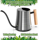 Green Moon Water Can Indoor Plant Black 35oz with Long Spout Mini Water Can Indoor Metal Watering Can Pot for Indoor House Plant Bonsai Outdoor Garden Flowers Modern Decorative by GreenHaven Gardens