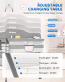 Baby Changing Table, Versatile Folding Changing Table, Waterproof Diaper Changing Station, Adjustable Height with 2 Drawers,Baby Changing Station, Mobile Nursery for Infant and Newborn by TinyTreasures Baby Boutique