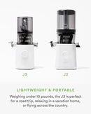 Nama J3 Compact Cold Press Juicer – Space Saving & Self Feeding for Hands-Free Operation – Lightweight, Portable Zero Waste Slow Masticating Juicer – Easy Cleanup & Assembly - White by CozyNest Decor