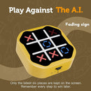 3 in 1 Electronic Tic Tac Toe Game, Handheld Digital Tic Tac Toe Bolt Game with Silent Mode, Portable Learing Toy Gift for Kids & Adults, Yellow by TinyTreasures Baby Boutique