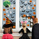 6 Sheets Halloween Window Clings Halloween Window Stickers Double-Sided Removable Castle Pumpkin Ghost Bat Window Decals Decor for Scary Halloween Theme Party Decorations by CozyNest Decor