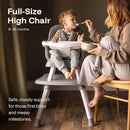 HARPPA 6 in 1 Baby High Chair, Convertible Infant Feeding Chair for Babies & Toddlers Table, Dining Booster Seat with Removable Tray, Grey by TinyTreasures Baby Boutique