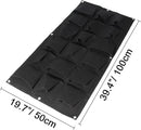 Ogrmar 18 Pockets Vertical Wall Garden Planter Plant Grow Bag for Flower Vegetable for Indoor/Outdoor (18 Pockets, Black) by CozyNest Decor