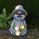Solar Garden Outdoor Statues Adorable Sloth Figurine Lights with 4 LEDs, Ideal Garden Decor for Lawn, Patio, Balcony and Yard. Exquisite Lawn Ornament and Unique Gifts for Mom and Grandma by GreenHaven Gardens