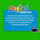 Skillmatics Scratch Art Book for Kids - Dinosaurs, Craft Kits & Supplies, 30+ Scratch Stickers, Travel Toys, DIY Kit, Gifts for Boys & Girls Ages 3, 4, 5, 6, 7, 8 by TinyTreasures Baby Boutique