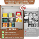 3 Pack Stackable Deep Freezer Organizer Bins ，Upgraded Bottom Leak-Proof net，Encryption and Hardening ， Freezer Organizer Bins for 5 to 9 Cu.FT Small Chest Freezer， Easy Get Bottom Foods by CozyNest Decor