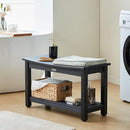 30'' Waterproof Shower Stool, Poly Lumber Shower Bench Seat for Shaving Legs, HDPS Plastic Bath Chair Seat, Non-Slip & No Maintenance, Black, Weight Capacity 700LBS (30 x 13 Inches) by TinyTreasures Baby Boutique