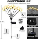 Solar Garden Lights,Solar Firefly Lights,8 Pack 64 Heads Solar Lights Outdoor Decorative,Sway by Wind, High Flexibility Iron Wire & Heavy Bulb Base,Yard Patio Pathway Lawn by GreenHaven Gardens