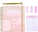 Votum August 2025 to January 2027 Large Back to School Academic Planner- Daily, Weekly & Monthly Organizer with Pens, Stickers, Sticky Notes, and a Sturdy Cover - Organized Chaos Pink by TinyTreasures Baby Boutique