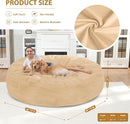7FT Bean Bag Chair, Large Bean Bag Chairs with Memory Foam Filled, Fluffy Beanbag Sofa with Dutch Velvet Cover, Round BeanBag Chairs for Living Room, Playroom - Khaki by TinyTreasures Baby Boutique