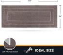 PURRUGS Dirt Trapping Door Mat 24" x 59", Non-Slip/Skid Machine Washable Entryway Rug, Dog Doormat, Super Absorbent Welcome Mat for Muddy Wet Shoes and Paws, Grayish Brown by CozyNest Decor