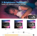 SZELAM Digital Alarm Clock,LED and Mirror Desk Clock Large Display,with Dual USB Charger Ports,3 Levels Brightness,12/24H,Modern Electronic Clock for Bedroom Home Living Room Office - Gold by CozyNest Decor