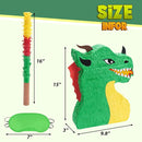WERNNSAI Dragon Piñata - Dinosaur Party Supplies Dino Piñata Bundle with Blindfold and Stick for Boys Kids Dragon Theme Birthday Party Game Decorations (15.5" x 10" x 3") by TinyTreasures Baby Boutique