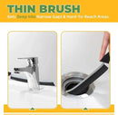 Cleaning Brush, 5 Pcs Hard Bristle Crevice Cleaning Brush, Grout Brush, Scrub Brush for Tile Grout Crevice, Gap Cleaning Tools for Bathroom Kitchen Toilet Window Track (5, Black) by CozyNest Decor