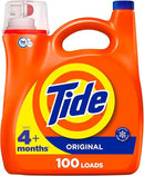 Tide Laundry Detergent Liquid, Original Scent, HE Compatible, 100 Loads, 132 fl oz, Tide Laundry Detergent, Liquid Laundry Detergent (Packaging May Vary) by CozyNest Decor