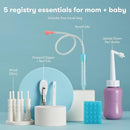 Frida Baby Bitty Bundle of Joy Mom & Baby Essentials Healthcare and Grooming Gift Kit Includes Peri Bottle, NoseFrida Snotsucker, Windi Gaspasser & Nail Clipper + File Set by TinyTreasures Baby Boutique