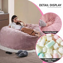 6FT,Oversized Bean Bag Chairs for Adults,Giant beanbag with Filler Included，Fluffy Memory Foam,Soft and Comfy Corduroy Fabric,Gaming Chairs Suitable for Living Room and Bedroom (Pink, 6 Foot) by CozyNest Decor