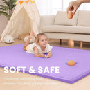 Baby Play Mat for Floor,1.3" Thick Memory foam Tummy Time Mat for Toddlers,Infants,kids,Water-Repellent Soft Nursery Rug,Extra Large Non Slip for Crawling&Yoga,Tatami Style for Living Room(Lavender) by TinyTreasures Baby Boutique