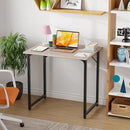 PayLessHere | 32 Inch Computer Desk | Nature | Office Desk with Metal Frame, Adjustable Feet | Water-Resistant, Scratchproof Surface | Sturdy Writing Table for Home Office or Study | Pack of 1 by CozyNest Decor