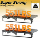 2pcs Garage Wall Shelving - 42in Extra Large Heavy Duty Floating Shelves with 30 Hooks, Load Capacity 1102 Lbs, Hanging Garage Storage Rack, Tool Hanger Organizer Utility Rack, For Home, Workshop by GreenHaven Gardens