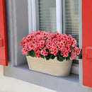 Hananona Artificial Geranium Flowers for Outdoors Geranium Silk Flowers Outdoor UV Resistant Garden Plants Faux Flowers for Home Kitchen Table Centerpieces Decor (12, Peach) by CozyNest Decor