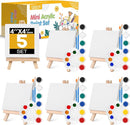 ESRICH 5 Set Mini Acrylic Paint Set,Minis Canvas Painting Kit,St. Patrick's Party Gifts,4 * 4in Canvas with Easel,Acrylic Paints,Brush,Palette,Mini Easel with Canvas for Kids Adults Painting Party by TinyTreasures Baby Boutique
