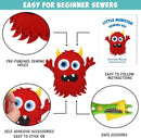 CiyvoLyeen Little Monsters Sewing Craft Kit for Children Adopt A Monster Felt Plush DIY Sewing Art Kids Educational Toys Monster Bash Craft Gift for Beginners Set of 8 by TinyTreasures Baby Boutique