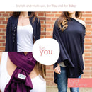 Byrd & Blume Maternity Nursing Cover Breathable Lightweight Breastfeeding Cover Wrap Shawl Scarf Poncho Full 360 (Black, One size) by TinyTreasures Baby Boutique