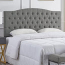 24KF Upholstered Tufted Button Linen Fabric Headboard,Comfortable Fashional Headboard Queen/Full Size,Granite by CozyNest Decor
