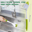 Hsei 20 Pcs Light Green Kitchen Scrub Dish Brush Bulk with 11 Inch Anti Slip Handle Cleaning Dish Scrubber with Stiff Bristles Washing Scrub Brushes for Housekeeping for Pots and Pans, Kitchen Sink by CozyNest Decor