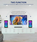 Karaoke Machine for Adults, Portable Bluetooth Speaker with 2 Wireless Microphones, Portable PA System with Disco Lights for Big Party, Outdoor, Ideal Gifts for Family, Music Lover by TinyTreasures Baby Boutique