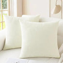 CaliTime Throw Pillow Covers Decorative 26 X 26 Inches Pack of 2 Cozy Chenille Cushion Cases for Couch Sofa Bed Living Room Home Cream by CozyNest Decor