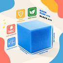 Foam Pit Cubes, 24 PCS 5 Inches Gymnastics Foam Blocks Trampoline Blocks, Multi-Sport Protective Padding for Gymnastics, Trampoline, Parkour, Skate Parks & BMX - Black & Dark Blue by TinyTreasures Baby Boutique