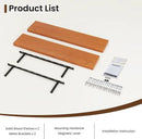 Light Brown Floating Wall Shelves 36 Inches Long x 8”x 1.4” Shelf Floating Rustic Farmhouse Decor, Heavy Duty Shelf Hold 80 lbs, Wall Shelves for Bathroom Living Room Kitchen Bedroom Office by CozyNest Decor