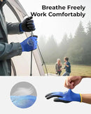 OKIAAS Work Gloves for Men，Ultra Thin and Lightweight Working Gloves with Grip, 12 Pairs Bulk Pack Construction Gloves with Polyurethane Coating, Safety Gloves for Light Duty Work (Blue, X-Large) by GreenHaven Gardens