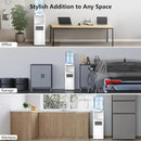 Water Dispenser with Ice Maker Function, Top Loading Hot and Cold Water Cooler for 5 Gallon Bottle - Includes Child Safety Lock - Water Machine for Home, Office, Garage - White by CozyNest Decor