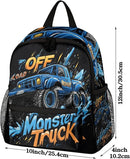 Toddler Backpack for Boys Girls - 12 Inch Monster Car Trucks Kids Backpack Preschool Kindergarten Backpack Lightweight Waterproof Schoolbag Book Bag for School by TinyTreasures Baby Boutique