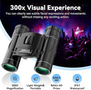 300x25 Binoculars for Adults and Kids, High Powered Mini Pocket Binoculars with Phone Adapter, Waterproof Compact Telescope for Bird Watching, Hunting, Concert, Theater, Opera, Traveling, Sightseeing by TinyTreasures Baby Boutique