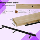 IAE Floating Wall Shelves 55 inch,Bathroom Shelves Wall Mounted,Invisible Shelves Floating Kitchen Shelves,Wooden Wall Shelves with Brackets for Living Room Wall Mounted,Easy Install,Set of 2,Natural by CozyNest Decor