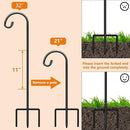 Gtongoko 8 Pack Shepherds Hooks for Outdoor 32 Inch Garden Hooks for Hanging Plants, Lanterns, Bird Feeders, Solar Lights, Mason Jars, Weddings Decor, Adjustable, Matte Black by GreenHaven Gardens